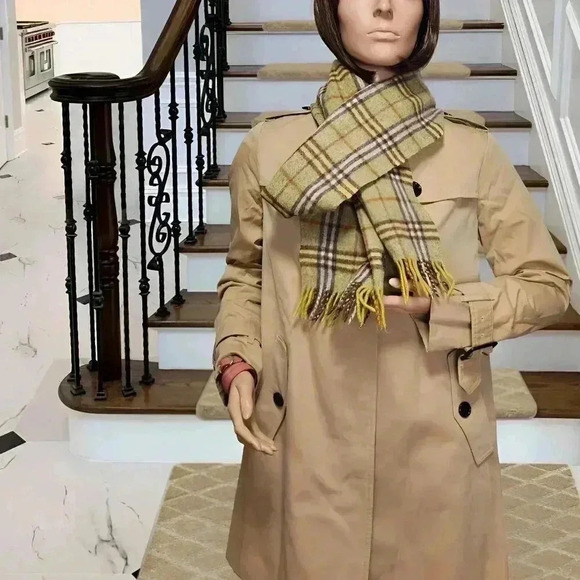 Burberry House Check πππ% πππ¬π‘π¦ππ«π Fringe Scarf - Picture 11 of 11